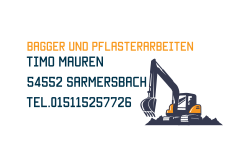 Bagger und Pflasterarbeiten