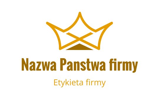 Elegancki projekt logo korony w złocie z nowoczesną czcionką