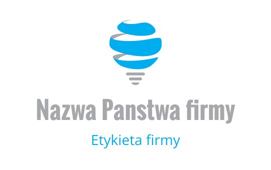 Nowoczesne logo żarówki w niebieskim kolorze z wirującymi elementami