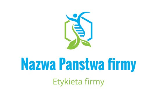 Nowoczesny projekt logo z helisą DNA i zielonymi liśćmi