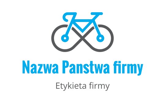 Nowoczesne logo roweru z symbolem nieskończoności w niebieskim i szarym