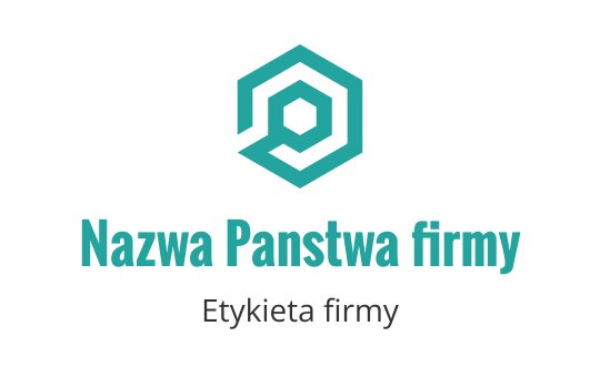 Nowoczesny heksagonalny projekt logo w odcieniu niebieskozielonym z centralnym kształtem