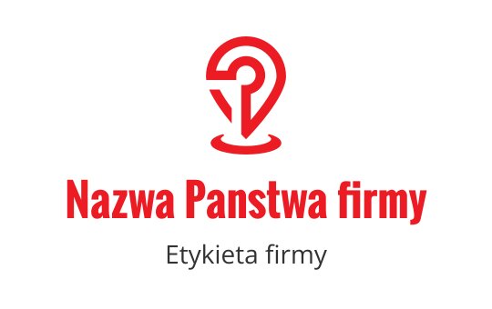 Nowoczesny czerwony logo lokalizacji z okrągłymi elementami