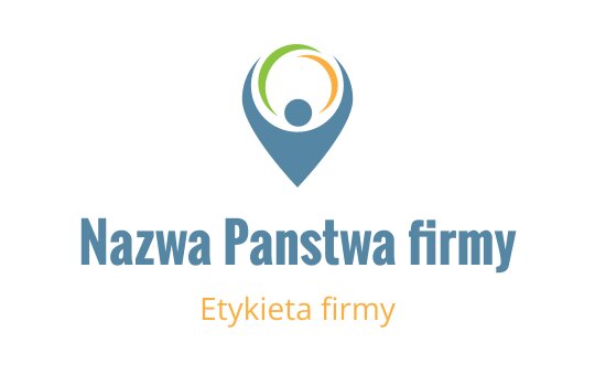 Nowoczesny projekt logo z pinezką lokalizacyjną i abstrakcyjną postacią ludzką