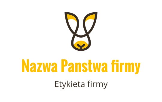 Nowoczesny projekt logo z stylizowaną twarzą zwierzęcia w brązie i żółci