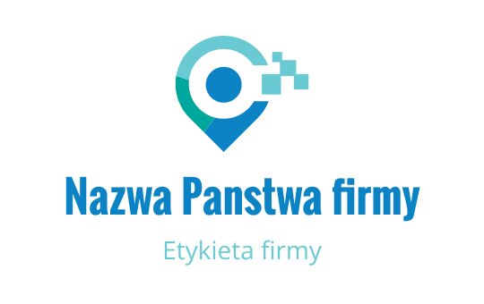 Nowoczesny projekt logo z pinezką lokalizacyjną i okrągłymi elementami