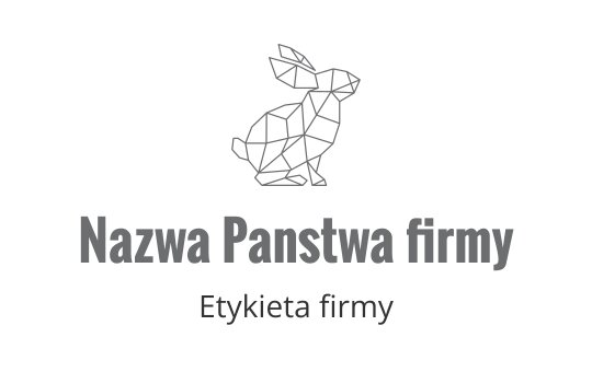 Minimalistyczny projekt logo geometrycznego królika