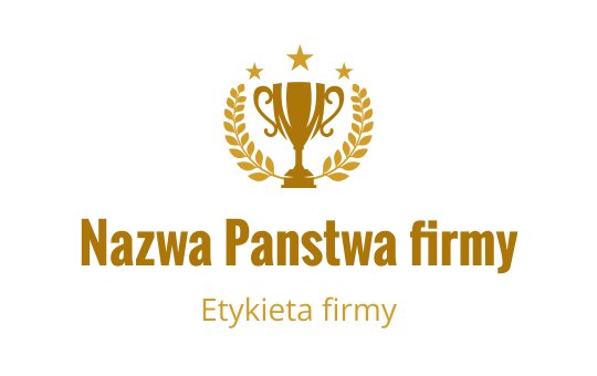 Elegancki projekt logo trofeum z liśćmi laurowymi i gwiazdami