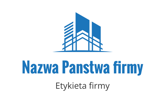 Nowoczesne niebieskie logo budynku z eleganckimi liniami i strukturą