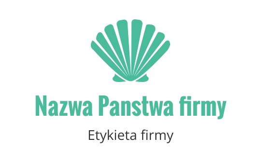 Stylizowane logo muszli w kolorze turkusowym z eleganckimi liniami i krzywymi