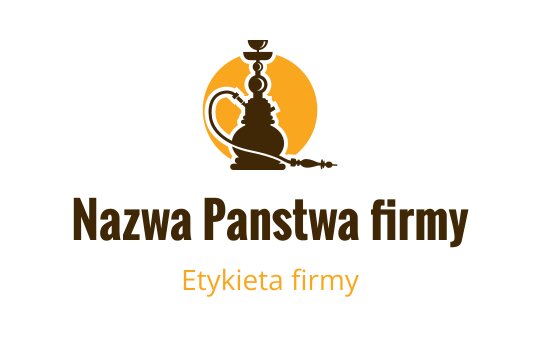 Elegancki projekt logo shishy na ciepłym pomarańczowym tle