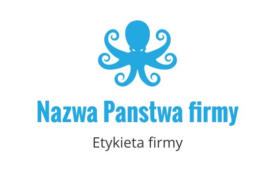 Zabawny niebieski projekt logo ośmiornicy z wirującymi mackami