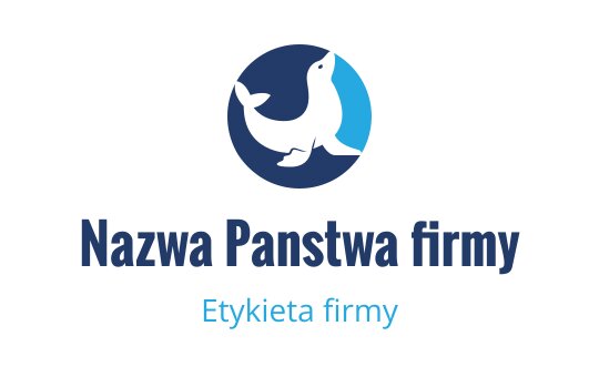Zabawne logo foki w niebieskich i ciemnonawowych kolorach