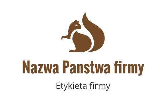 Stylizowane logo wiewiórki w ciepłych odcieniach brązu