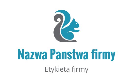 Stylizowane logo wiewiórki w odcieniach niebieskiego i szarego