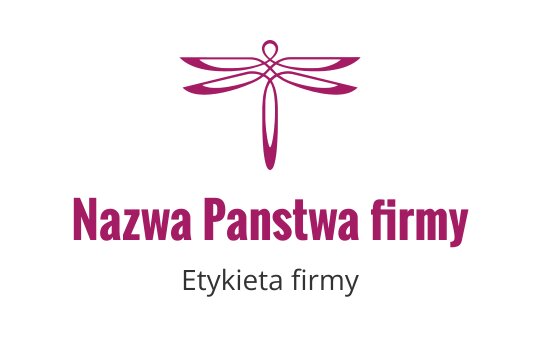 Elegancki projekt logo ważki w różowym kolorze o nowoczesnym stylu