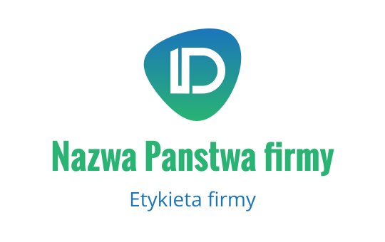 Nowoczesne niebiesko-zielone logo z stylizowaną literą "D