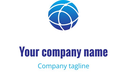 Nowoczesne niebieskie logo globu z połączonymi liniami