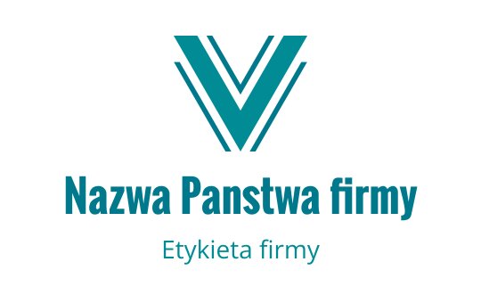 Nowoczesne logo w kolorze turkusowym z stylizowaną literą V o ostrych kształtach
