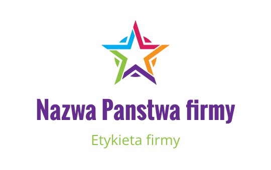 Kolorowe logo gwiazdy z żywym gradientem i wyraźną typografią