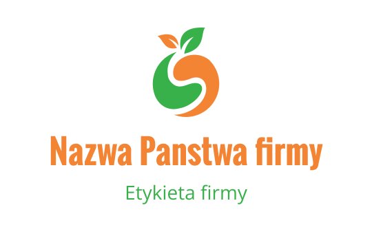 Nowoczesny projekt logo z zielonym i pomarańczowym okrągłym kształtem z liśćmi