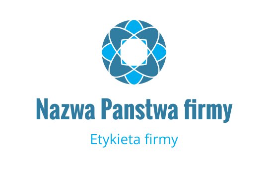 Nowoczesne niebieskie logo z geometrycznym wzorem, warstwowe kształty i centralny kwadrat