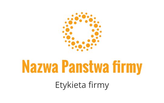 Okrągłe logo z pomarańczowymi kropkami tworzącymi pierścień wokół centralnej przestrzeni