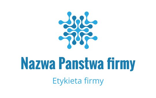 Nowoczesne niebieskie logo z połączonymi okrągłymi kształtami