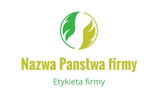 Nowoczesny okrągły projekt logo z zielonymi liśćmi i żółtym akcentem