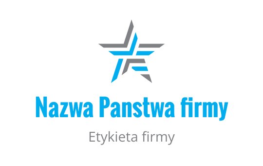 Nowoczesny projekt logo gwiazdy z niebieskimi i szarymi elementami geometrycznymi