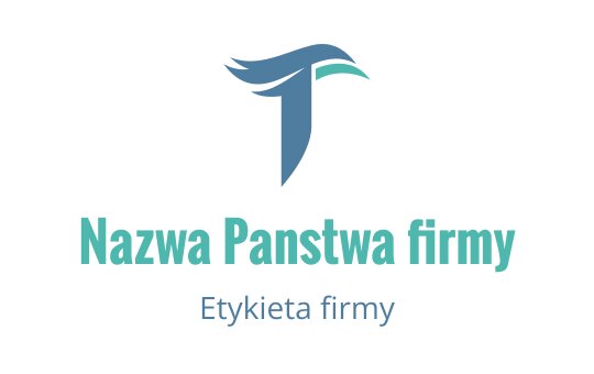 Stylizowane logo ptaka w odcieniach niebieskiego i zielonego