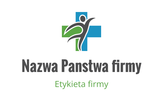 Dynamiczny projekt logo z stylizowaną postacią w zielonych i niebieskich elementach