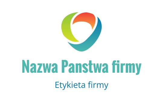 Kolorowy abstrakcyjny projekt logo z nakładającymi się zielonymi, pomarańczowymi i niebieskimi kształtami
