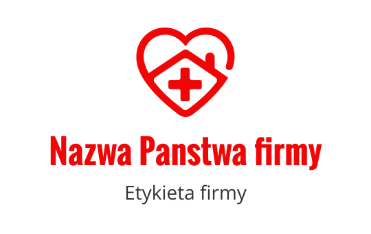 Logo w kształcie serca z czerwoną krzyżem medycznym