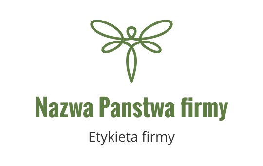 Elegancki zielony projekt logo ważki z delikatnymi skrzydłami