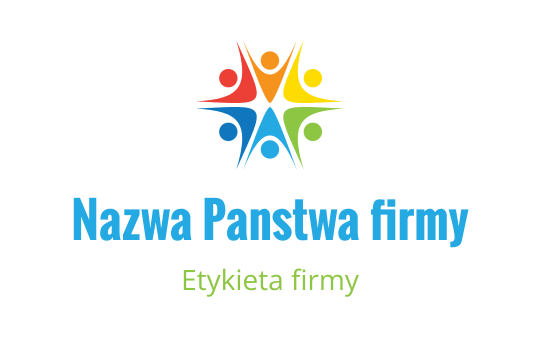 Kolorowy projekt logo z połączonymi postaciami ludzkimi w kształcie gwiazdy