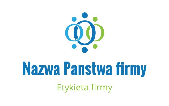 Nowoczesne logo z połączonymi okręgami w odcieniach niebieskiego i zielonego