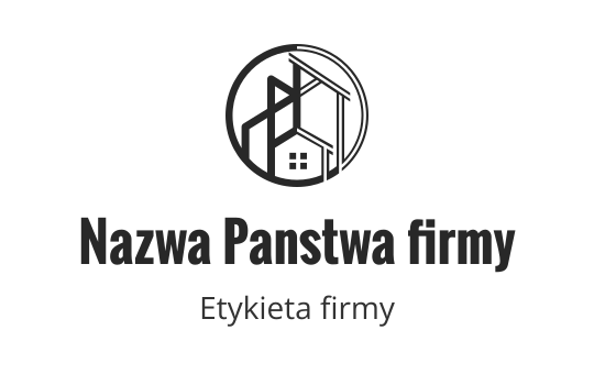 Nowoczesny projekt logo z okrągłym konturem i abstrakcyjnymi kształtami budynków