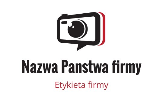 Nowoczesny projekt logo aparatu z dymkiem i wyraźnym tekstem