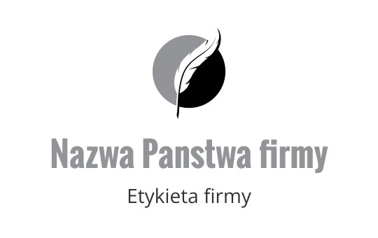 Nowoczesny projekt logo z kształtem półksiężyca nad wyraźnym tekstem