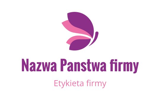 Elegancki projekt logo motyla w odcieniach różu i fioletu