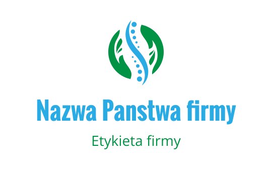 Nowoczesny projekt logo z zielonym okrągłym motywem z liśćmi i falującą linią
