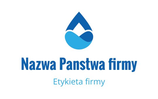 Nowoczesne niebieskie logo kropli wody z warstwami fal