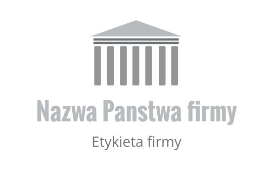 Nowoczesny projekt logo z stylizowanym budynkiem i kolumnami