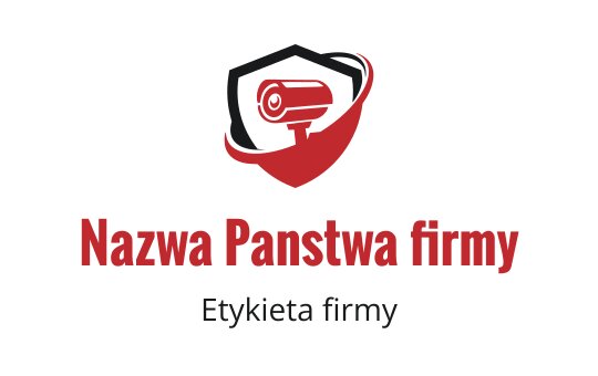 Odważny projekt logo z kamerą bezpieczeństwa w kształcie tarczy