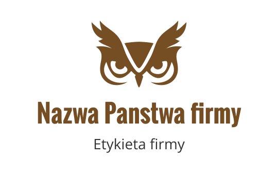 Eleganckie logo sowy w brązowym kolorze z stylizowanymi skrzydłami