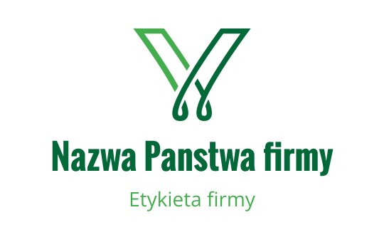 Nowoczesne zielone logo z przeplatającymi się kształtami V