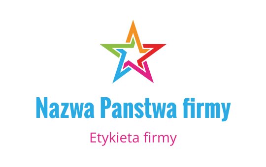 Kolorowe logo gwiazdy z żywym gradientem i wyraźną typografią