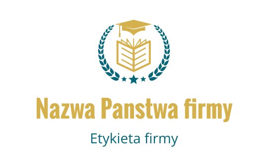 Elegancki projekt logo z otwartą książką, czapką absolwenta i wieńcem laurowym