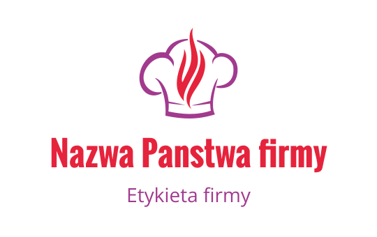 Logo kucharskie z czerwonymi płomieniami i wyraźnym tekstem